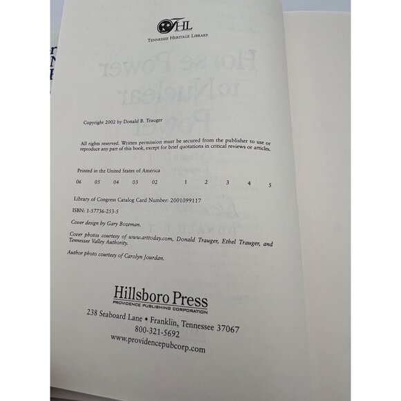 2002 Horse Power to Nuclear Power Memoir of Energy Pioneer Trauger Signed 1st Ed - Picture 6 of 10